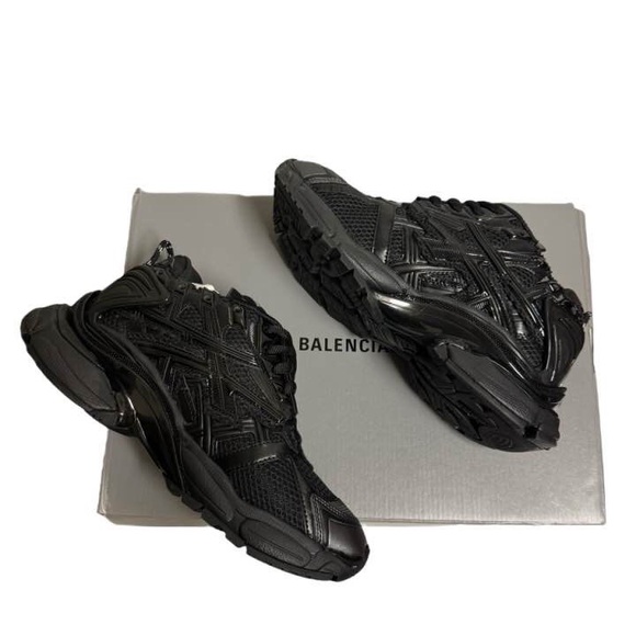 Balenciaga Runner Track Sneakers Low Black Size 9 - Picture 7 of 11